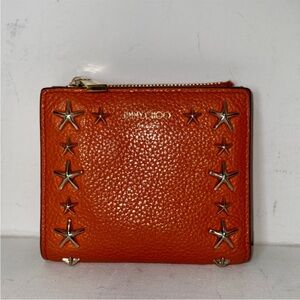 Auth JIMMY CHOO Star studded wallet
